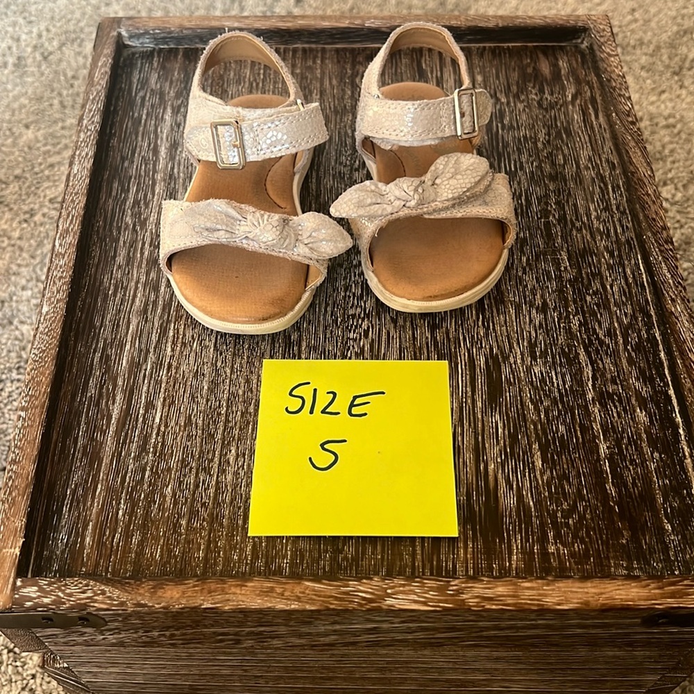 Stride Rite Brand Silver Baby Sandals - Size 5